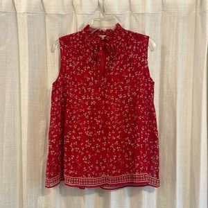 Red Blouse (Floral), Size S.